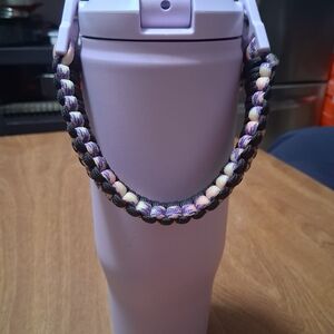 Lavender Travel Mug with Braided Handle